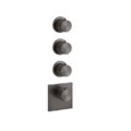 Термостатический смеситель на 3 позиции Gessi Gessi316, Black Metal Br. PVD (54506-707) Для ванны, Для душа Черный матовый металлик PVD