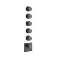 Термостатический смеситель на 5 позиций Gessi Gessi316, Black Metal Br. PVD (54510-707) Для ванны, Для душа Черный матовый металлик PVD