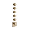 Термостатический смеситель на 5 позиций Gessi Gessi316, Warm Bronze Br. PVD (54510-726) Для ванны, Для душа Матовая бронза PVD