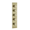 Термостатический смеситель на 4 позиции Gessi Gessi316, Brass Brushed PVD (54518-727) Для ванны, Для душа Матовая латунь PVD