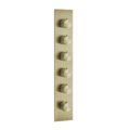 Термостатический смеситель на 5 позиций Gessi Gessi316, Brass Brushed PVD (54520-727) Для ванны, Для душа Матовая латунь PVD