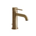 Смеситель для раковины Gessi Gessi316 Intreccio, с донным клапаном, Warm Bronze Br. PVD (54101-726) Для раковины Матовая бронза PVD