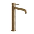Смеситель для раковины Gessi Gessi316 Intreccio, без донного клапана, Warm Bronze Br. PVD (54106-726) Для раковины Матовая бронза PVD