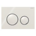 Смывная клавиша Geberit Sigma21 для двойного смыва, корпус и кольца - хромированный, панель и кнопки - песочно-серый (115.884.JL.1) Механические Для унитазов Механические