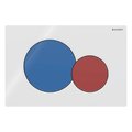 Змивна клавіша Geberit Sigma01 для унітазу Bambini, кнопки - синій/червоний, панель - білий (115.770.LB.5) Механічна Для унітазів Механічна