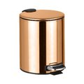 Ведро для мусора с педалью Bemeta Coral, 5 л, медное золото PVD (158315010) Мусорные ведерки Bemeta