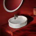Раковина накладна 60х45 см Artceram Brera, Grossy white (BRL002 01; 00) На стільницю, На тумбу 