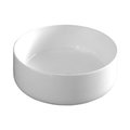 Раковина накладная 42 см Artceram Cognac, Matte white (COL001 05;00) На пьедестал, На столешницу, На тумбу Круглые