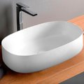 Раковина накладная 55х35 см Artceram Cognac, Matte white (COL003 05;00) На столешницу, На тумбу Овальные