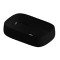 Раковина накладна 55х35 см Artceram Cognac Quadro, Black glossy (COL008 03; 00) На стільницю, На тумбу 