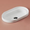 Раковина встраиваемая 58х35 см ArtCeram Fuori Scala, Matte white (TFL033 05;00) Встраиваемые сверху, На консоль Овальные