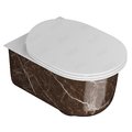Подвесной безободковый унитаз Artceram Chic, Bronze Amani, бронзовый мрамор (CHV001 49;00) Подвесные 
