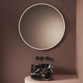 Зеркало для ванной комнаты с LED-подсветкой Ø85 см ArtCeram Look, Matte white (ACS016 05) ArtCeram Зеркала