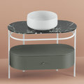 Стільниця для консолі кераміка ArtCeram Flair 4.0, Marquinia black (TFA010 90) ArtCeram Стільниці