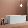 Ванна окрема 180×80 h60 см, штучний камінь LivingTec, Artceram Square, Matte white (ACW004 05;00) ArtCeram Прямокутні