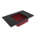 Встраиваемая раковина 35х35 см Flaminia Miniwash, Rosso Rubens (MW40SPRRU) Встраиваемые снизу Квадратные