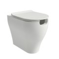Підлоговий безободковий унітаз Flaminia App Solution Gosilent, із сидінням Slim Soft Close, Milky White (AP114SLAT+APCW05LAT) Підлогові 