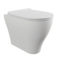 Підлоговий безободковий унітаз Flaminia App Plus Goclean, з сидінням Slim Soft Close, Milky White (AP117RGLAT+APCW10LAT) Підлогові 