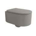 Подвесной безободковый унитаз Flaminia Astra Goclean®, с сиденьем Slim Soft Close, Cenere (AS118GCEN+ASCW05CEN) Подвесные 