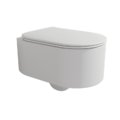 Подвесной безободковый унитаз Flaminia Astra Goclean®, с сиденьем Slim Soft Close, Milky White (AS118GLAT+ASCW05LAT) Подвесные 