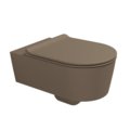 Подвесной унитаз Flaminia Link Goclean, с сиденьем Soft Close, Fango (5051/WCGFAN+LKCW09FAN) Подвесные 