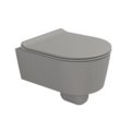 Підвісний унітаз Flaminia Mini Link Goclean, із сидінням Soft Close, Cenere (5064GCEN+LKCW09CEN) Підвісні 