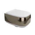 Подвесной безободковый унитаз Flaminia Flag Goclean, с сиденьем Soft Close, White/Platinum (FG118GPLA+FGCW03OR) Подвесные 