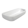Керамическая раковина 100х48 см Flaminia Mono 100, Milky White (MN100LLAT) На столешницу, Накладной, Подвесные Прямоугольные