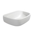 Керамическая раковина 64х48 см Flaminia Mono 64, Milky White (MN64LLAT) На столешницу, Накладной, Подвесные Прямоугольные
