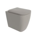 Унитаз напольный безободковый Flaminia Play Gosilent, с сиденьем Soft Close, Cenere (PY117SCEN+PYCW05CEN) Напольные 