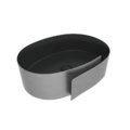 Керамічна раковина 56 см Flaminia Roll 56, Silver Black (RL56LSCP) На стільницю, На тумбу, Накладної 