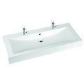 Раковина из литого камня 130х55 см Marmorin Ceto 1300 Duet, белый (P_U_015_04_1300) На столешницу, На тумбу, Накладной, Подвесные Прямоугольные