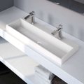 Накладная раковина из литого камня 120х45 см Marmorin Teo 1200, белый (P_U_083_05_1200) На столешницу, На тумбу, Накладной Прямоугольные