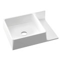 Накладная раковина из литого камня 55х40 см Marmorin Thin, белый (P_U_086_01_0550) На столешницу, На тумбу, Накладной Прямоугольные