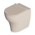 Унитаз напольный безободковый Alice Ceramica UNICA 55, с сиденьем Soft Close, Sabbia matt (32200144 FT+MC2244ES) Напольные 