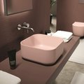 Накладная раковина 37х37 см Alice Ceramica Unica, Rosa matt (32170137) На столешницу, На тумбу, Накладной Квадратные