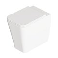 Унітаз підлоговий безободковий Alice Ceramica Hide Square, з сидінням Soft Close, White grossy (31190101 FT+MC3101SQS) Підлогові 