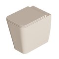 Унитаз напольный безободковый Alice Ceramica Hide Square, с сиденьем Soft Close, Sabbia matt (31190144 FT+MC3144SQS) Напольные 