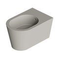 Подвесное биде Alice Ceramica Hide Round, Grigio matt (31180119 FI) Подвесные Серый, Серый матовый