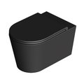 Унітаз підвісний безободковий Alice Ceramica Hide Round, з сидінням Soft Close, Black matt (31170108 FI+MC3108S) Підвісні 