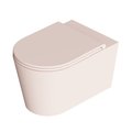 Унітаз підвісний безободковий Alice Ceramica Hide Round, з сидінням Soft Close, Rosa matt (31170137 FI+MC3137S) Підвісні 