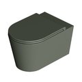 Унитаз подвесной безободковый Alice Ceramica Hide Round, с сиденьем Soft Close, Pino grossy (31170195 FI+MC3195S) Подвесные 