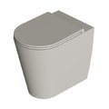 Унітаз підлоговий безободковий Alice Ceramica Hide Round, з сидінням Soft Close, Grigio matt (31150119 FT+MC3119S) Підлогові 