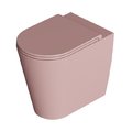 Унітаз для підлоги безободковий Alice Ceramica Hide Round, з сидінням Soft Close, Malva matt (31150147 FT+MC3147S) Підлогові 