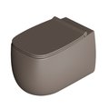 Унитаз подвесной безободковый Alice Ceramica Nur, с сиденьем Soft Close, Caffe matt (33120143 FI+MC3343S) Подвесные 
