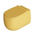 Унітаз підвісний безободковий Alice Ceramica Nur, з сидінням Soft Close, Miele grossy (33120196 FI+MC3396S) Підвісні 