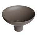 Накладная раковина ø40xh20 см Alice Ceramica Equilibrium, Caffe matt (35200143) На пьедестал, На столешницу, Накладной Круглые