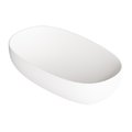 Накладная раковина 60x35 см Alice Ceramica Form, White matt (22440109) На столешницу, На тумбу, Накладной Овальные