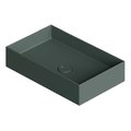 Накладная раковина 60x37 см Alice Ceramica Hide, Verde Alpi matt (31130139) На столешницу, На тумбу, Накладной Прямоугольные