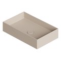 Накладная раковина 60x37 см Alice Ceramica Hide, Sabbia matt (31130144) На столешницу, На тумбу, Накладной Прямоугольные